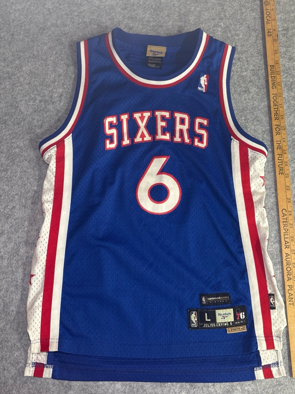 Reebok Blue Philadelphia Sixers #6 Basketball Jersey